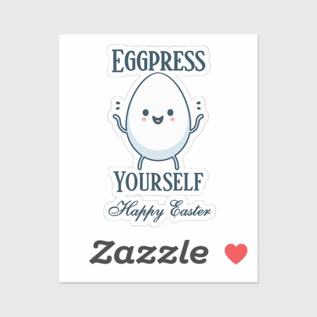Cute "Eggpress Yourself" Funny Easter  (Sheet)