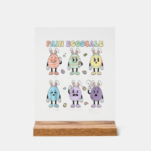 Cute Eggs Pain Scale Nurse Triage ICU Assessment E Acrylic Sign