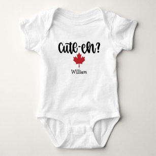 Cute-eh Canadian Funny Baby Bodysuit