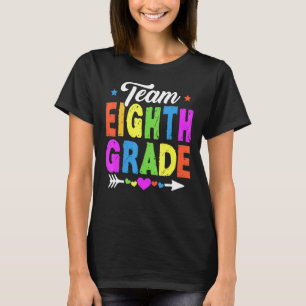 Cute Eighth Grade Team Teacher Student Kids Back T T-Shirt
