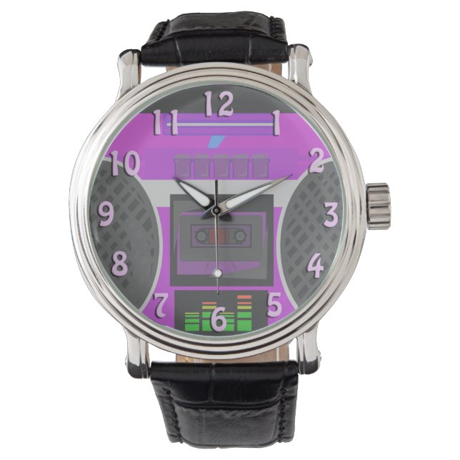 Cute Eighties Boombox Time Watch (Front)