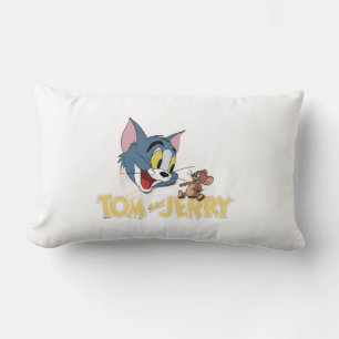 Cute Electric Yellow Anime Mouse Mascot on Black B Lumbar Pillow