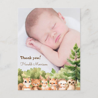 Cute Elegant Baby Shower Thank you Postcard