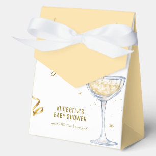 Cute Elegant Brunch Bubbly Champagne Baby Shower Favor Box