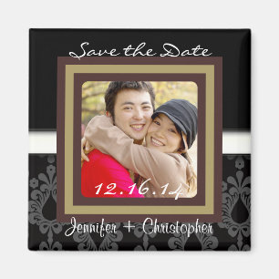 CUTE Elegant Classic Save The Date Magnet