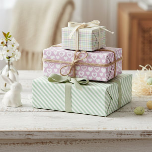 Cute Elegant Classy Plaid Gift Wrap Sheet Set