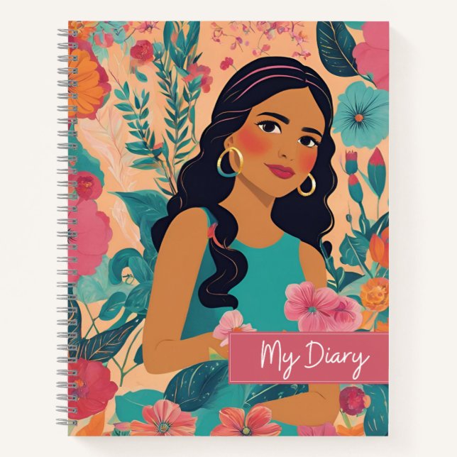 Cute & Elegant Diary Notebook for Organized Women (Front)