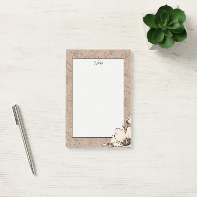 Cute Elegant Floral Cherry Blossom Post-it Notes (Office)