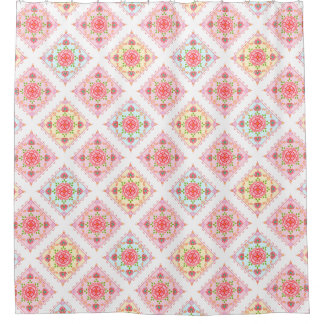Cute Elegant Floral in Diamond Tiles Pattern