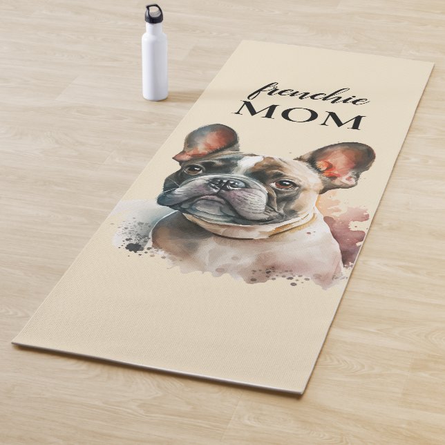 Cute Elegant Frenchie Mom Fitness Yoga Mat (In Situ)