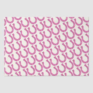 Cute Elegant Glam Horseshoe Pink Glitter Tissue Paper