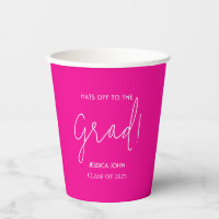 Cute Elegant hot pink Congratulations Graduation 