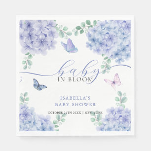 Cute Elegant Hydrangea Floral Garden Baby Shower Napkin