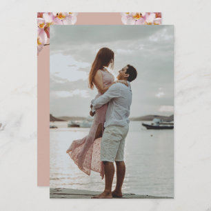 Cute Elegant Lumière Faire-part de mariage photo B