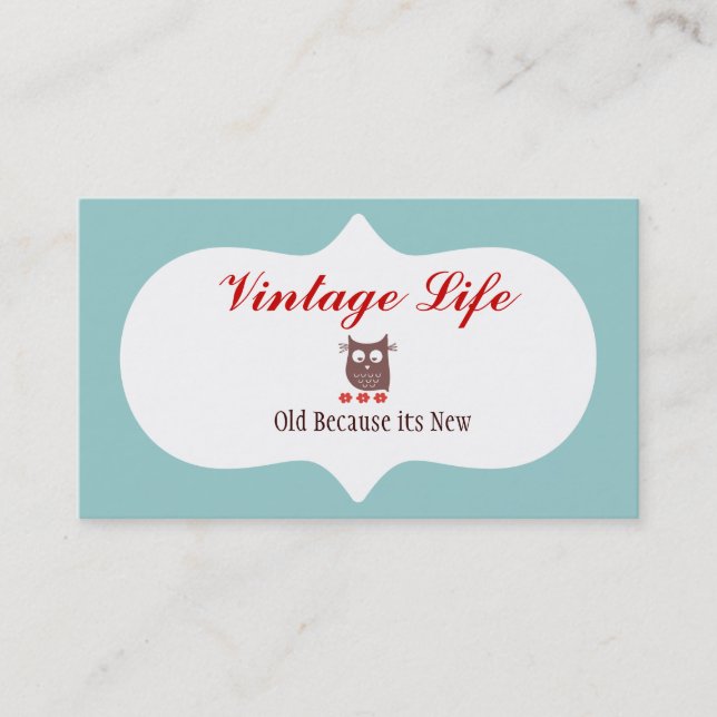 Cute elegant owl Business Card (Front)