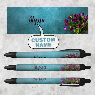 Cute & Elegant Personalized Name Tulips Pen