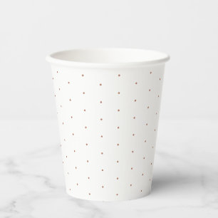Cute elegant rose gold tiny polka dots pattern paper cups