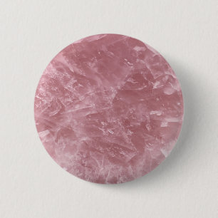 Cute Elegant Trendy Baby Pink Rose Quartz Crystal 2 Inch Round Button