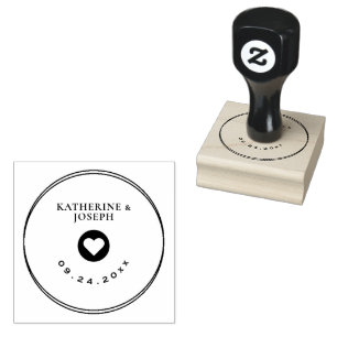 CUTE & ELEGANT WEDDING RETURN ADDRESS RUBBER STAMP