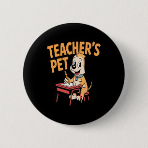 Cute Elementary School Student Dog Funny Teachers 2 Inch Round Button