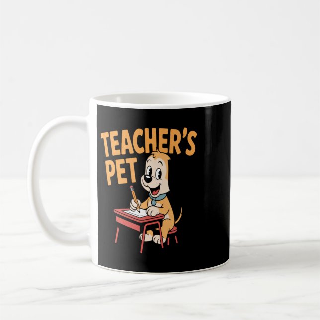 Cute Elementary School Student Dog Funny Teachers Coffee Mug (Left)