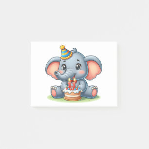 Cute Elephant 11th Birthday Post-it Notes
