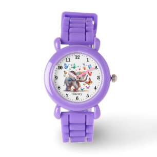 Cute elephant add name girls  watch