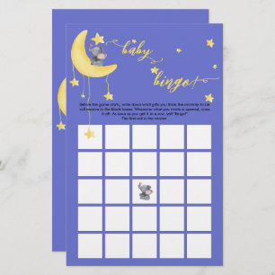 Cute Elephant And Little Butterfly Baby Bingo Game