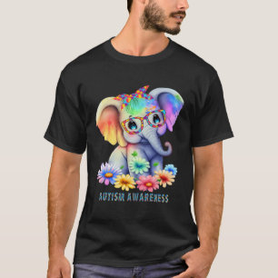 Cute Elephant Autism Awareness Acceptance Graphic T-Shirt