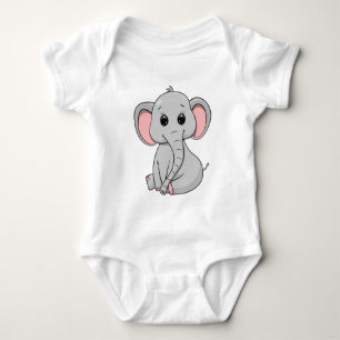Cute Elephant    Baby Bodysuit