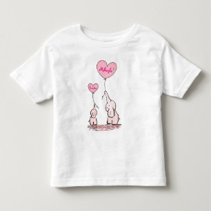 Cute Elephant Baby Hold Balloons Toddler T-shirt