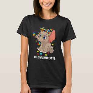 Cute Elephant Bandana Animal  Autism Awareness Mon T-Shirt