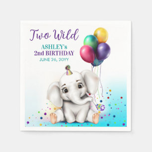 Cute Elephant Birthday Party Napkin