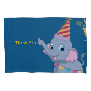 Cute Elephant Birthday  Pillowcase