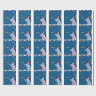 Cute Elephant Birthday Wrapping Paper