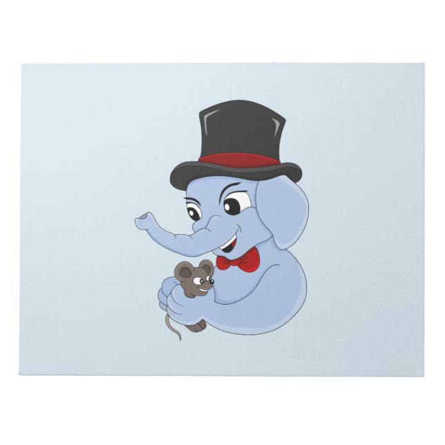 Cute elephant boy cartoon notepad (Front)