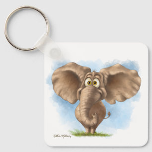 Cute Elephant Cartoon Keychain