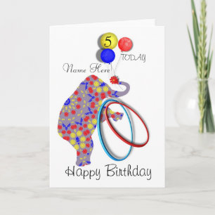 Cute Elephant Child's Personalised Birthday Card