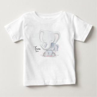 Cute Elephant Couple Baby T-Shirt