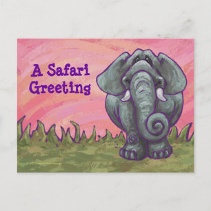 Cute Elephant Customizable Postcard