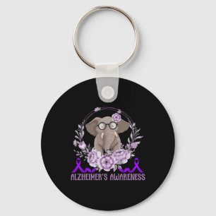 Cute Elephant Family Support Heimerheimer Keychain
