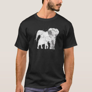 Cute Elephant Family Zoo Animal Kids Retro Elephan T-Shirt