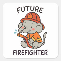 Cute Elephant Future Firefighter Kids fun
