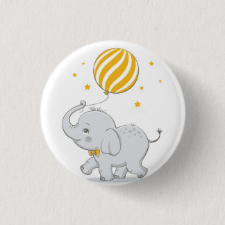 Cute elephant gift for little daughter 1 inch round button