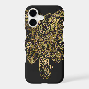 Cute Elephant hand drawn Henna floral