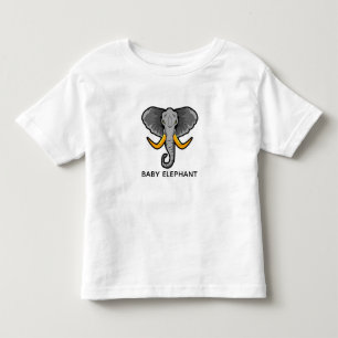 Cute Elephant Head Toddler T-Shirt Wild Animal