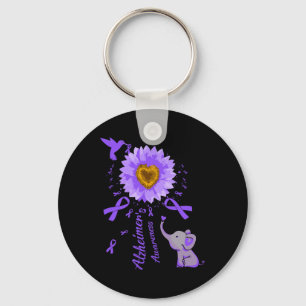 Cute Elephant I Will Remember For You Sunflower He Keychain