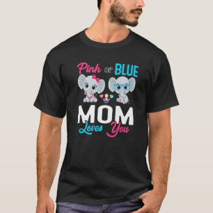 Cute Elephant Keeper Of The Gender Mom Loves You R T-Shirt