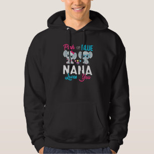 Cute Elephant Keeper Of The Gender Nana Loves You  Hoodie
