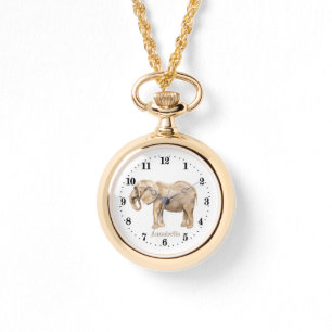 cute elephant lovers add name watch